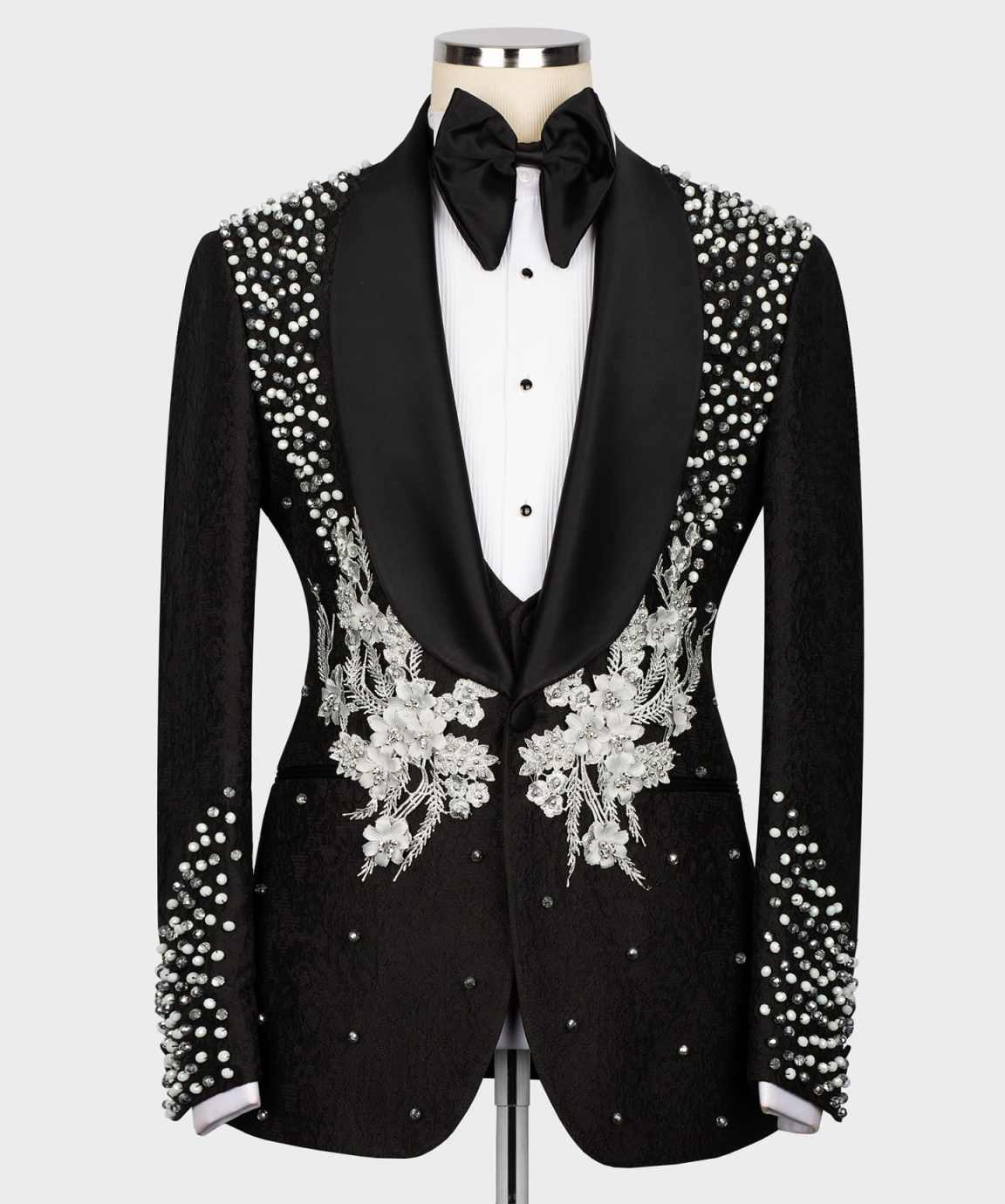 Classic New Fashion One Pieces Spring Summer Men Suits Set Blazer With Appliques Beading Shawl Lapel One Button Customized Groom Wedding Tuxedo Formal