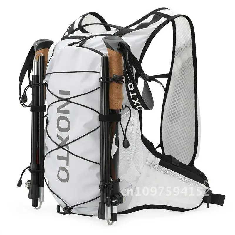Men Women 12L Lightweight Running Hydration Vest Backpack Outdoor Bag Trail Bags Marathon Jogging Sport Hiking Rucksack WaterC250407