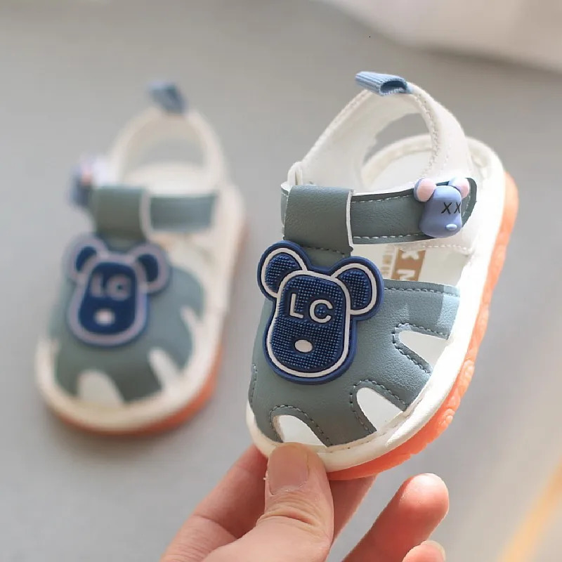 Summer Baby Boy Girl Cartoon Beach Soft Sole Sandals 0-2 Years Children Toddler Sandal Whistle Shoe Kids Shoe Infant Sandals 250408
