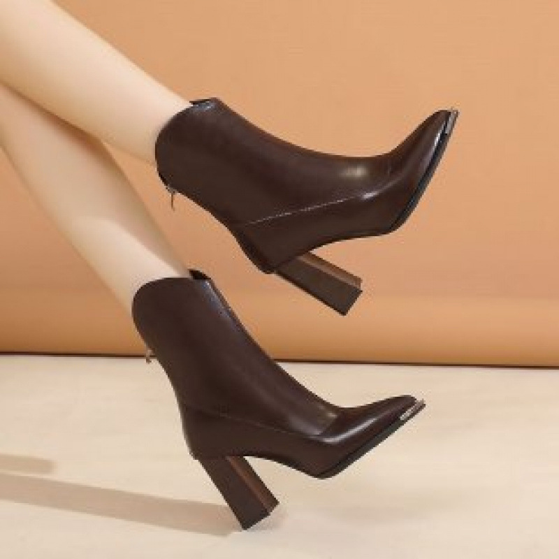Free shipping designer high heels women black brown comfortable breathable wear-resisting outdoor fashion boots 2025
