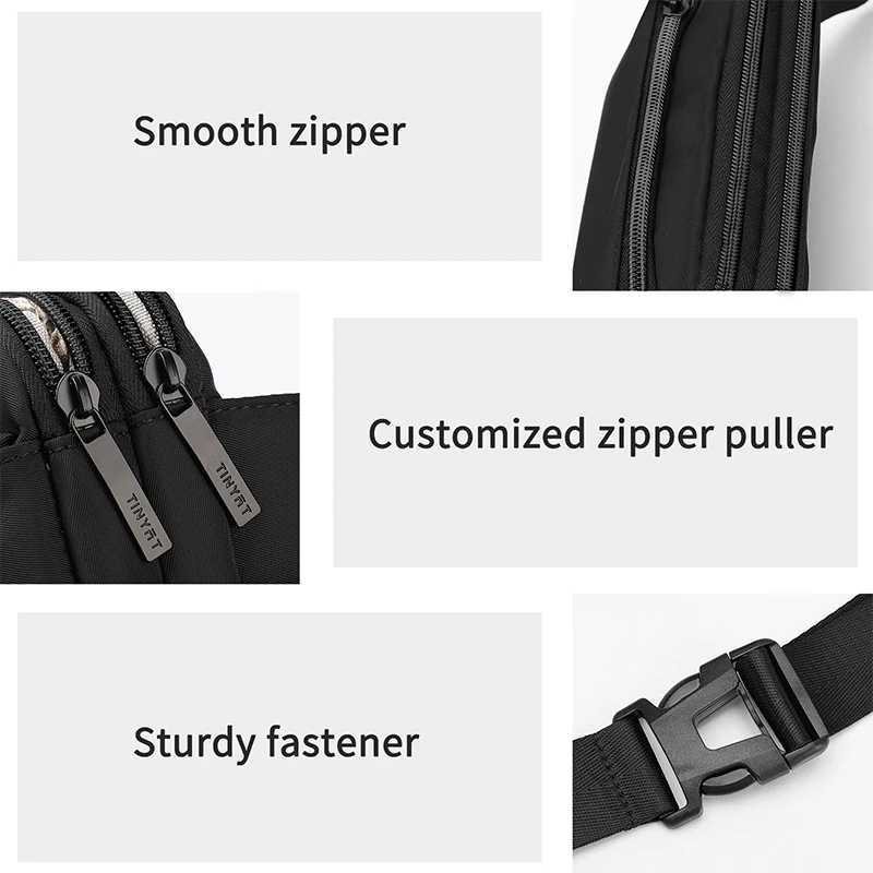 Tinyat Womens Shoulder Bag Fanny Packs Mobile Currency Cash Light Sports Mini Belt Bag Colorful Zipper Fashion Waist Bag Mens Travel Z250407