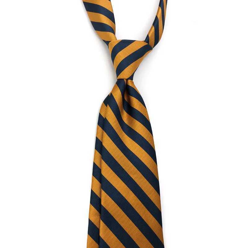 Wholes 8CM Mens Necktie Classic Ties For Man Wedding Business Party Polter Stripes Striped Jacquard Ascot Accessories X250407