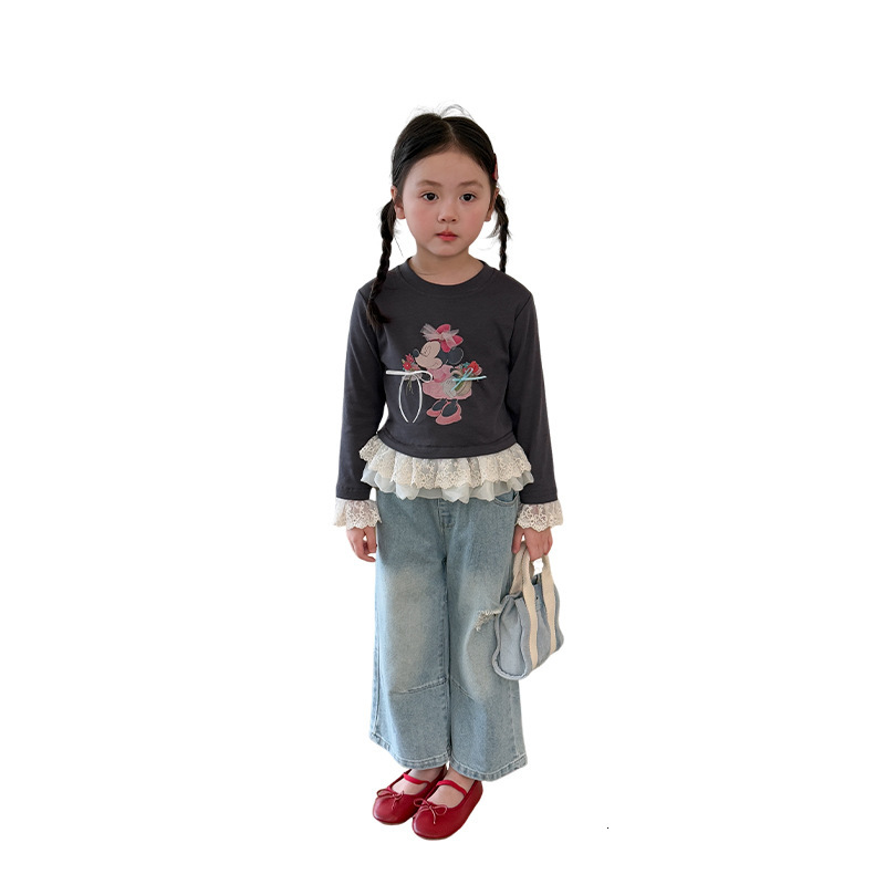 Ddmyshoesvip Clothing Girls Long Sleeve T Shirt Spring New Children S Korean Cartoon Casual Top Baby Clothes