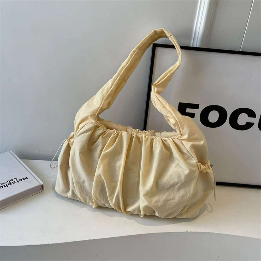 Fashionable Women s Pleated Tote Large Capacity Shopping Bag Simple Crossbody Shoulder Bag Suitable For Daily Traveluse Ll