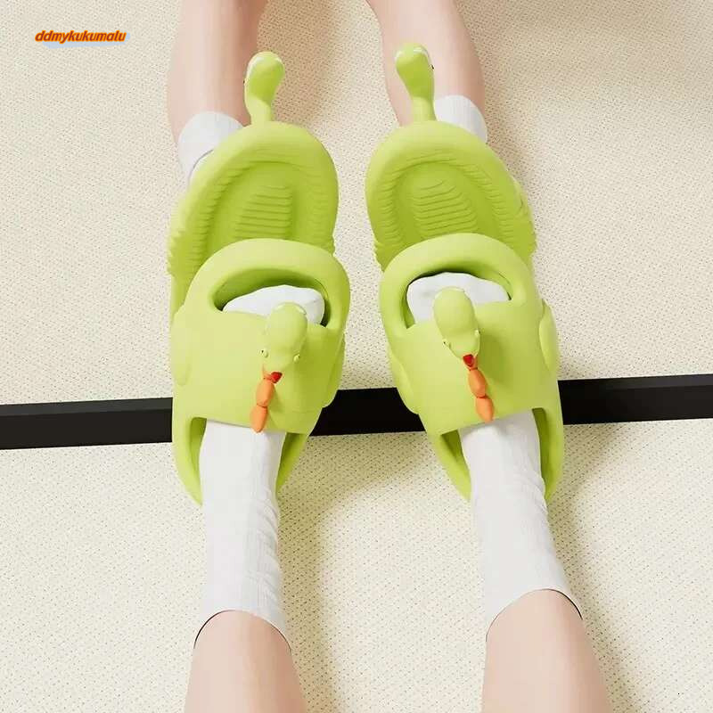 Funny Dinosaur Slippers Women Summer Shoes Casual Comfort Cartoon Slipper Sandals Ladies Home Slides EVA Flip ps New 2023 ddmykukumalu