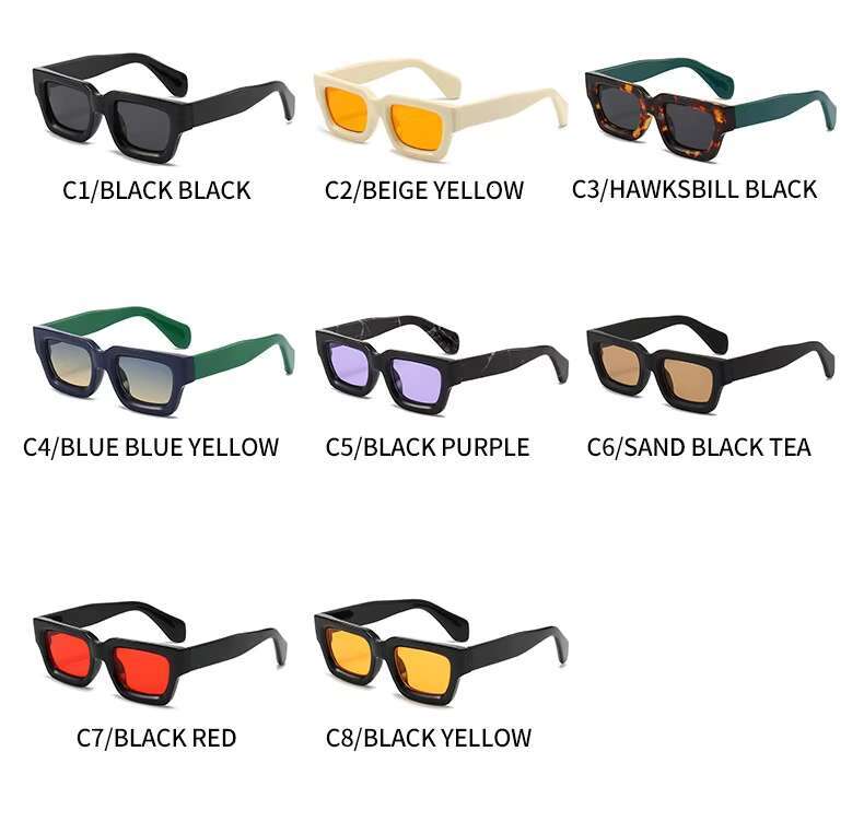 Aodun Wholesale Sunscreen Trendy Square Thick Glasses Small Frame Sunglasses