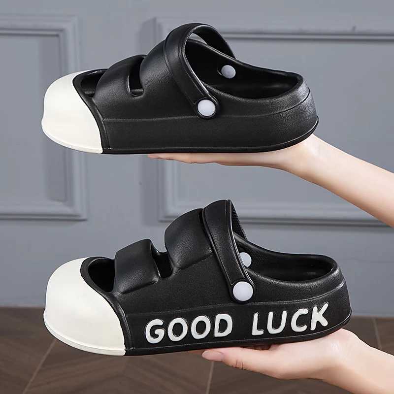 Summer womens slippers EVA platform outdoor beach sandals garden shoes mixed color comfortable indoor womens shoesXJ250407
