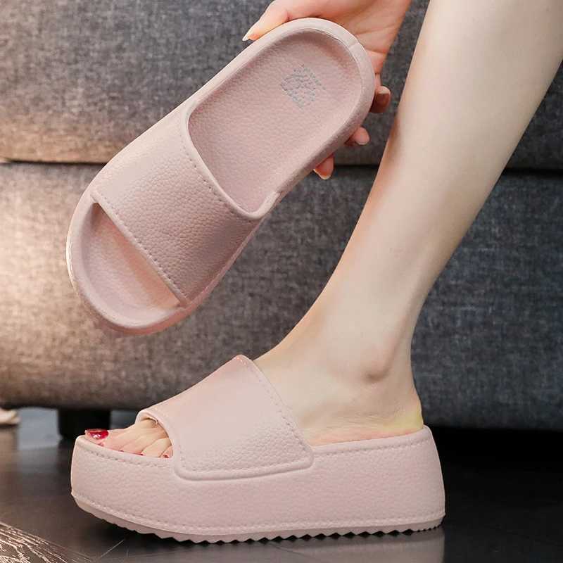 6cm thick bottom EVA womens slippers Fi home platform summer coat slippers N womens slippersXJ250407