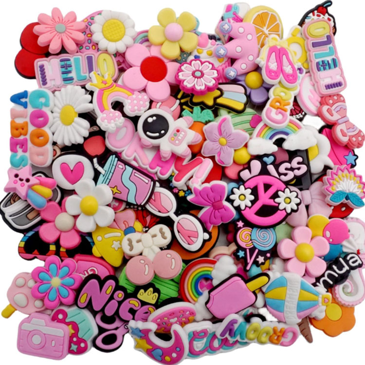 random pattern shoe charms for clog bag slides sandal muti decoration buckle DIY charms gift - view 5