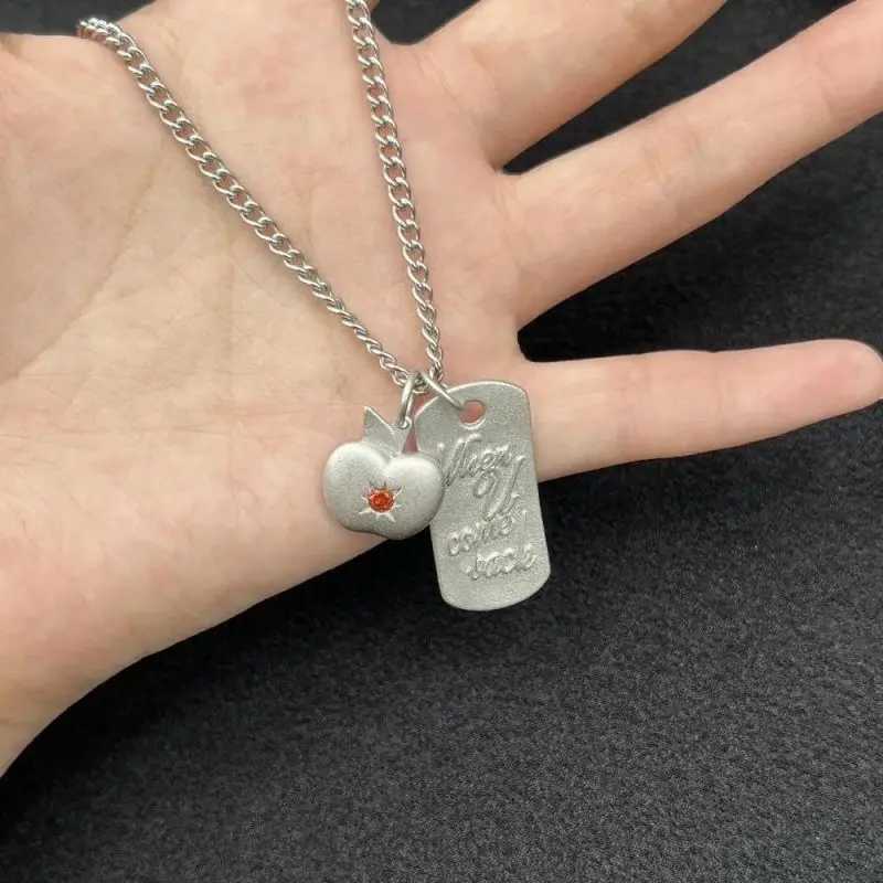 Love And Deepspace Caleb Same Stainless Steel Anime Style Solid Necklace Non Fading Titanium Steel Square Brand Necklace PeripheC250407