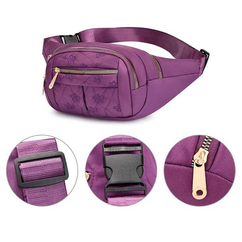 Womens waist bag Oxford cloth waterproof strap bag designer cross shaped chest bag womens fashionable Fanny bag banana hip bag Z250407