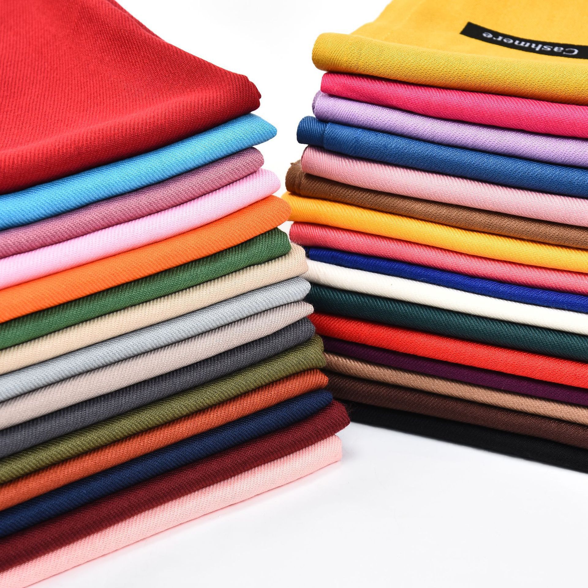 K336 2024 autumn and winter new solid color imitation cashmere scarf medium and long warm outer wear Japanese and Korean sweet fashion tassel scarf