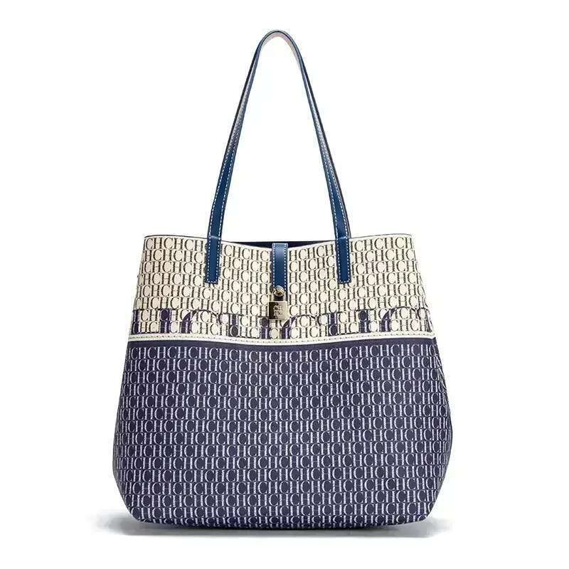 CH Shoulder Large Capacity Bucket Bag 2024 New High Quality Ladies Handbag Exquisite Wer Pattern Womenswe