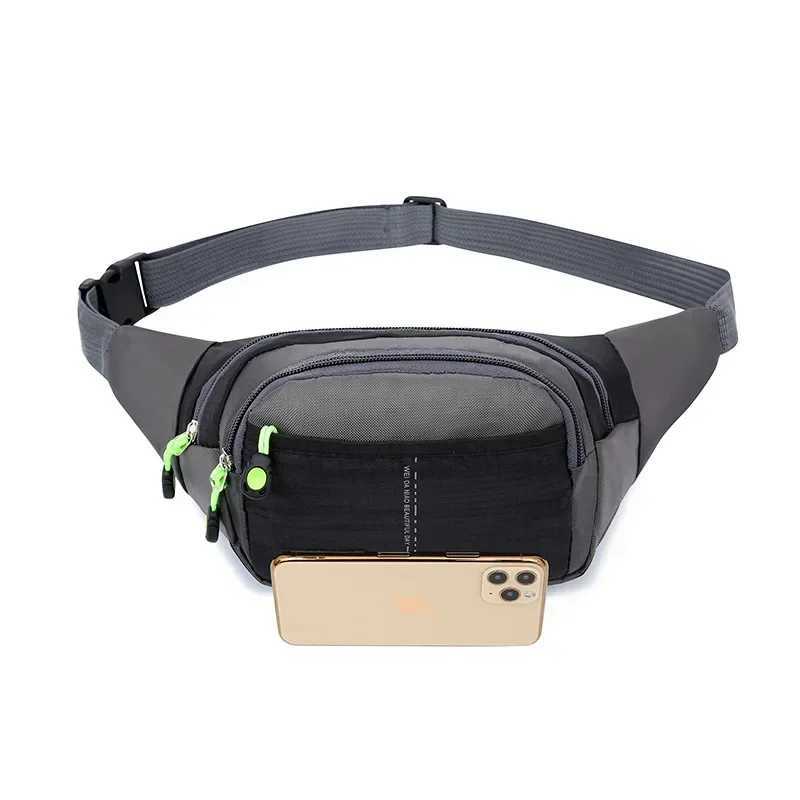 Travel waist bag zipper outdoor sports shoulder bag mens and womens waterproof fashionable large capacity adjustable Z250407