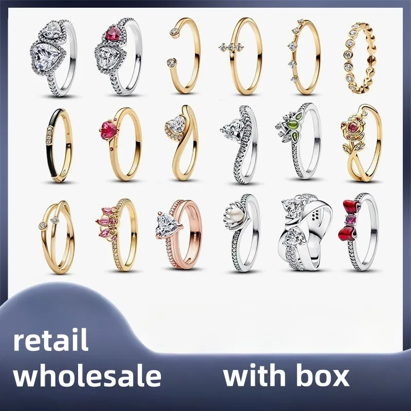 Top Quality 1:1 Designer Ring - Double Love Bow Water Drop Archery Crown Ring, Gift for Women, Comes with Box