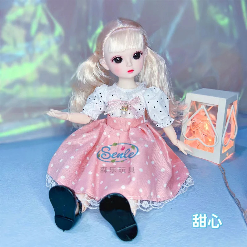 30cm Fat Doll 12 Moveable Joints 1/6 Girls Dress 3D Brown Eyes Toy with Clothes Shoes Girls Toys Children Gift 251107 - view 6