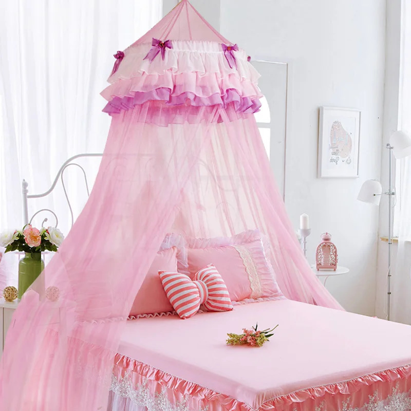 childrens mosquito net single hole dome princess mosquito net 1.35m/1.5m/1.8m bed ceiling childrens romantic tent 250408
