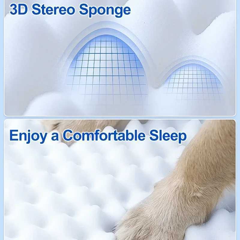 Summer Pet Cool Mattress Orthopedic Memory foam Pet sofa with heat dissipation breathability waterproof detachable and washable Y250407