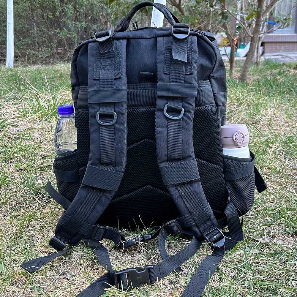Lawaia Backpack Men Tactical Backpack Travel Fishing Backpacks Women 42*28*25.5cm Hiking Military Bag Sports Black BackpackC250407