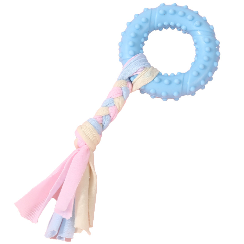 Pet Dog Chewable Macaron TPR Molar Stick - Small Dog Dental Health Toy