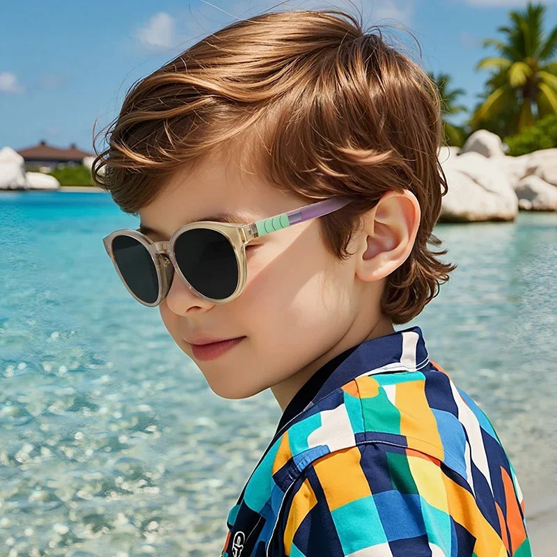 Fashion Round Childrens Polarized Sunglasses Childrens Sunglasses Boys and Girls Fashion Baby Student Glasses Party Glasses UV400 250403
