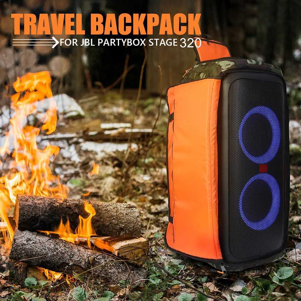 Portable Speaker Carry Tote Bag Backpack Drop-Proof Travel Storage Case Adjustable Strap Storage Bag for JBL Partybox Stage 320C250407