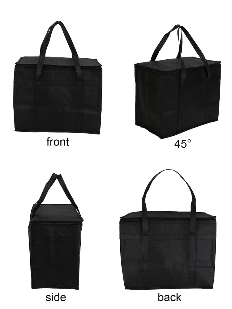 Soft cooler bag with zipper top and reinforced bottom plate insulated reusable for picnics 250401