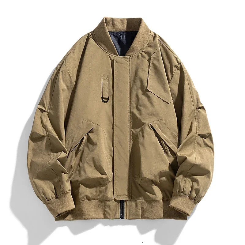 Extra Large Mens Bomber Jacket Spring Super Windproof Machine Fashion Cargo High Street Loose Lightweight Zipper 8XL 250407