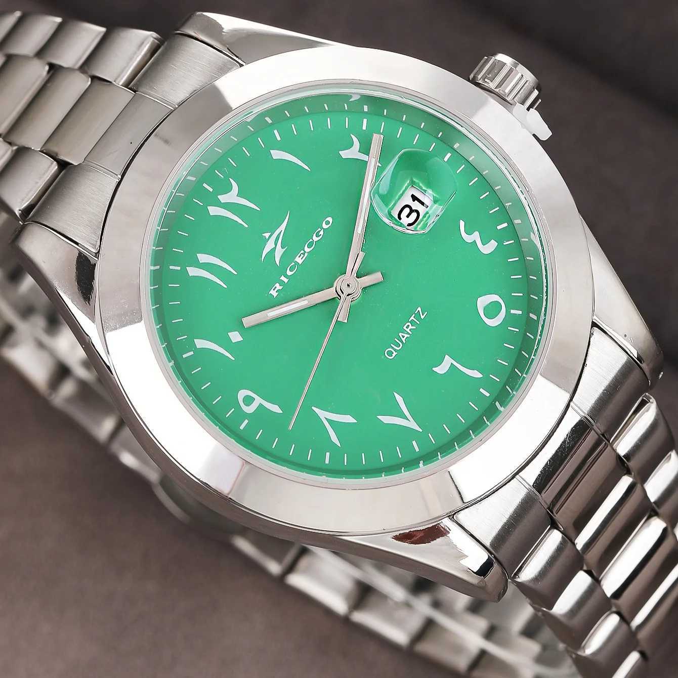 Mens Quartz Watch Luxury Silver Stainless Steel High Quality Mens Fashion Business Leisure Watch Y250407