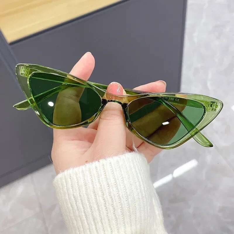 Fashion Women's Cat Eye Sunglasses Triangle Vintage Design UV400 Sun Glasses Unisex Classic Small Outdoor Goggle Shades