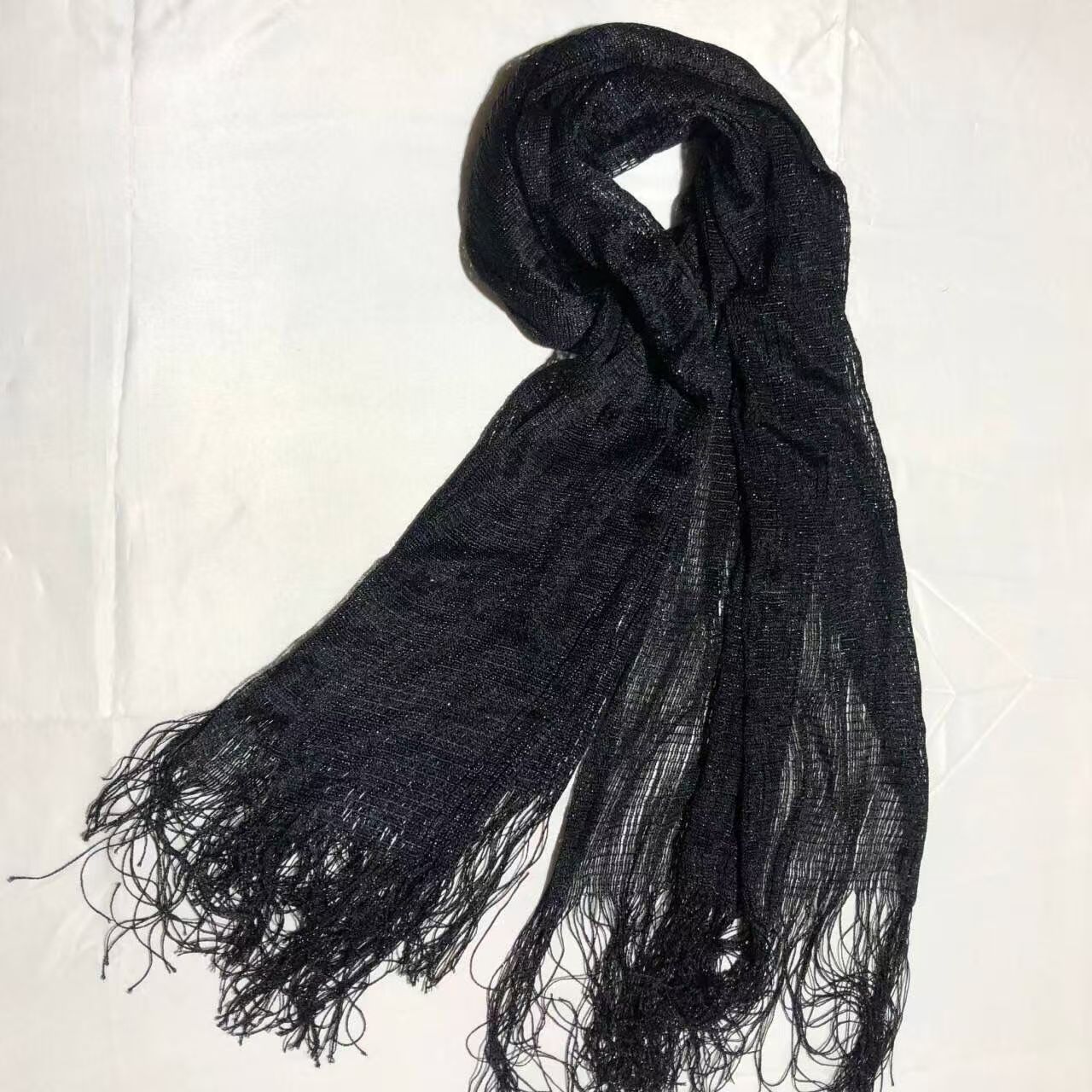 T435 spring and autumn summer ice silk thin scarf solid color leisure long silk scarf shawl