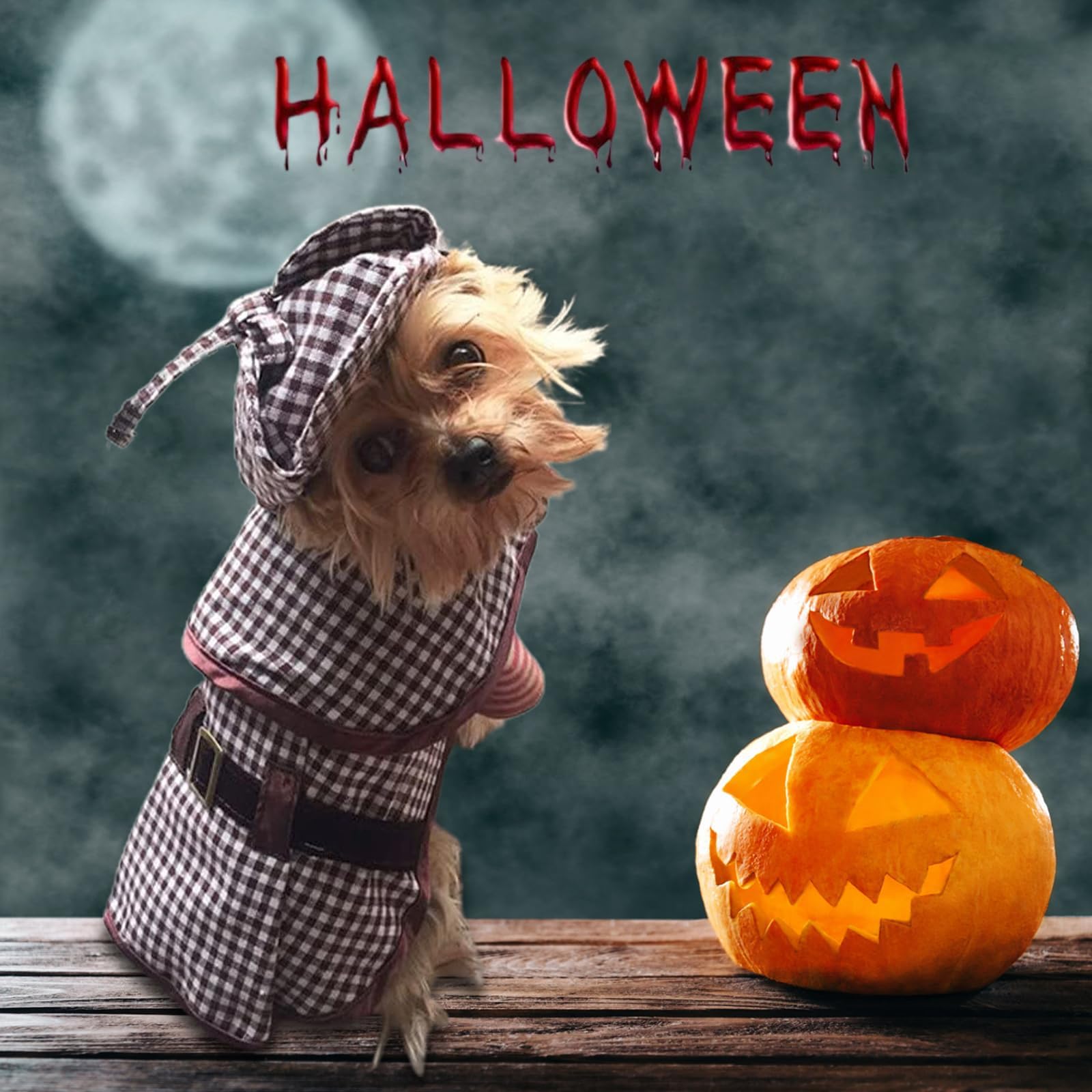 Pet-Friendly Detective Dog Cosplay Outfit - Ideal for Parties & Festivals