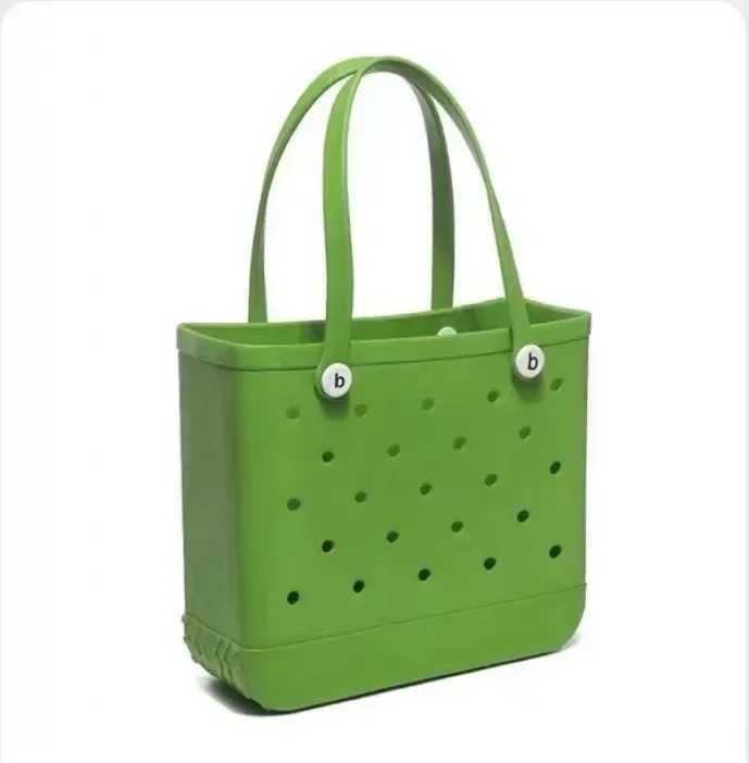 M/L/XL Fi Beach Bag EVA Rubber Waterproof Storage Basket Travel Shopping Handbag Warm Shopper Solid Color Handbag Y250409dsw