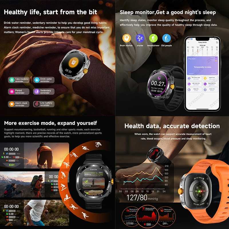 2025 New Galaxy Watch 7 Ultra GPS NFC Smart Watch for Men 1.43-inch AMOLED Always Display IP68 BT Call Sports Smart WatchXJ250408