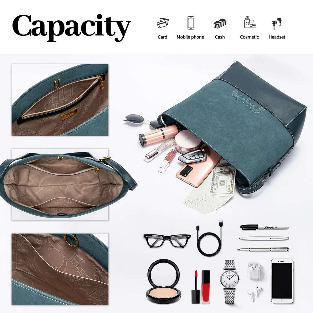 Retro New 2024 Handbag Large Capacity Commuter Business Office Women's Shoulder Bag
