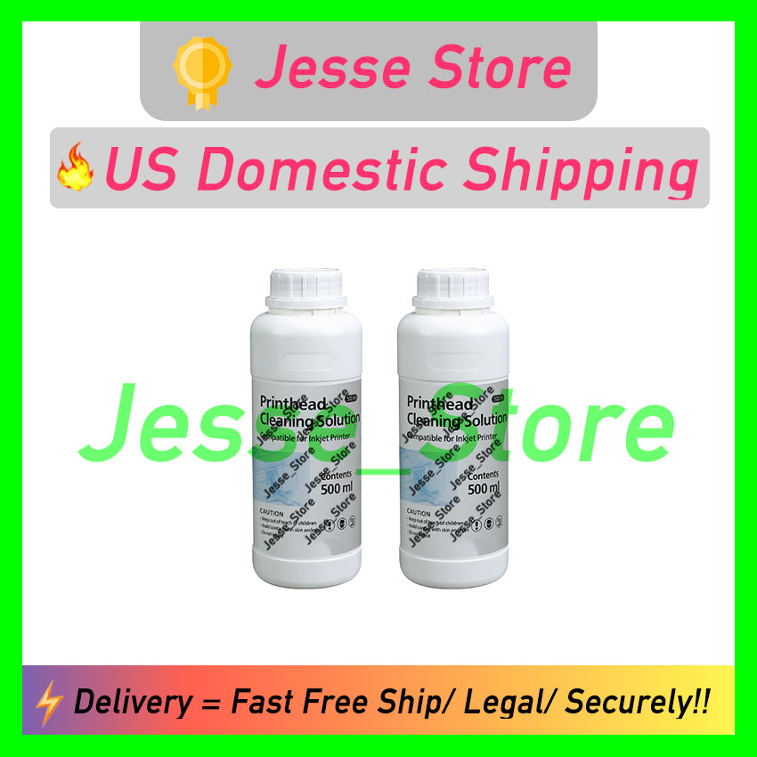 Jesse Store 1000ml Printhead Cleaning Cleaner US Domestic Local Shipping Industrial Use Raw Materials Safe Privacy 100% Pass Customs