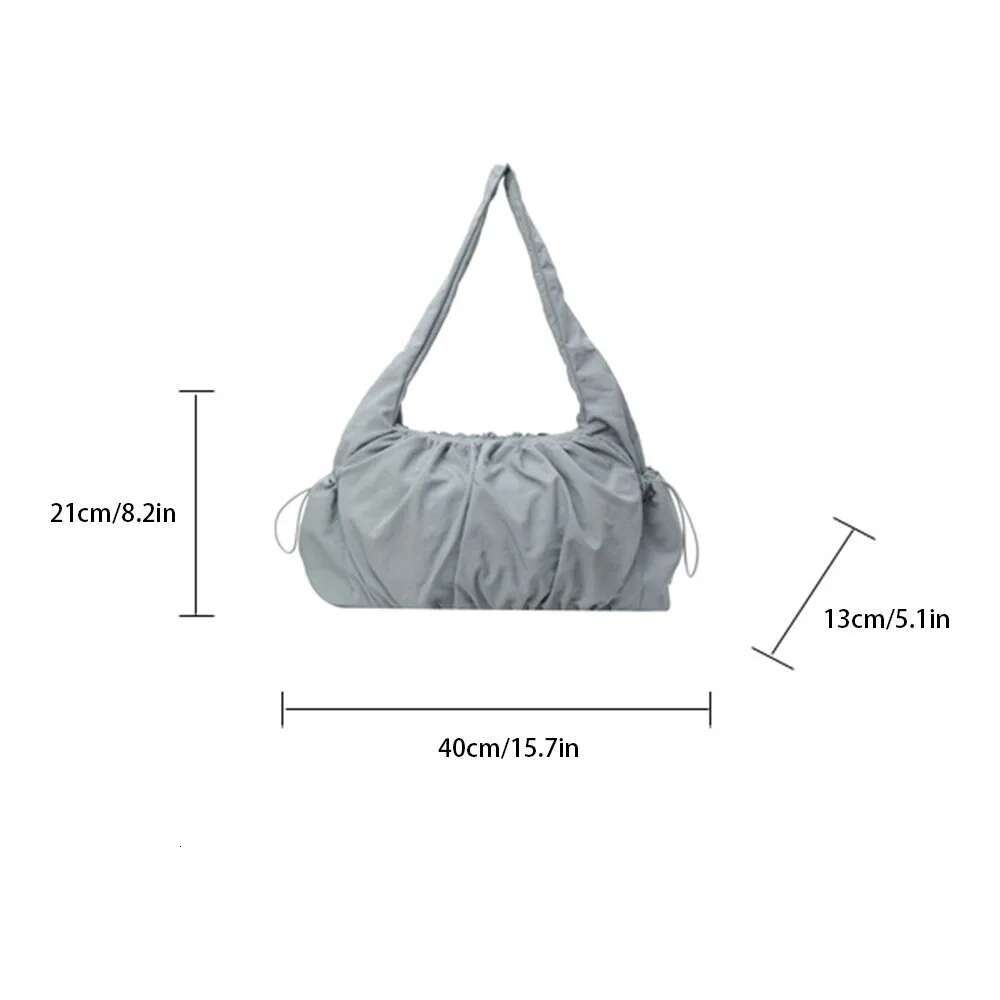 Fashionable Women s Pleated Tote Large Capacity Shopping Bag Simple Crossbody Shoulder Bag Suitable For Daily Traveluse Ll