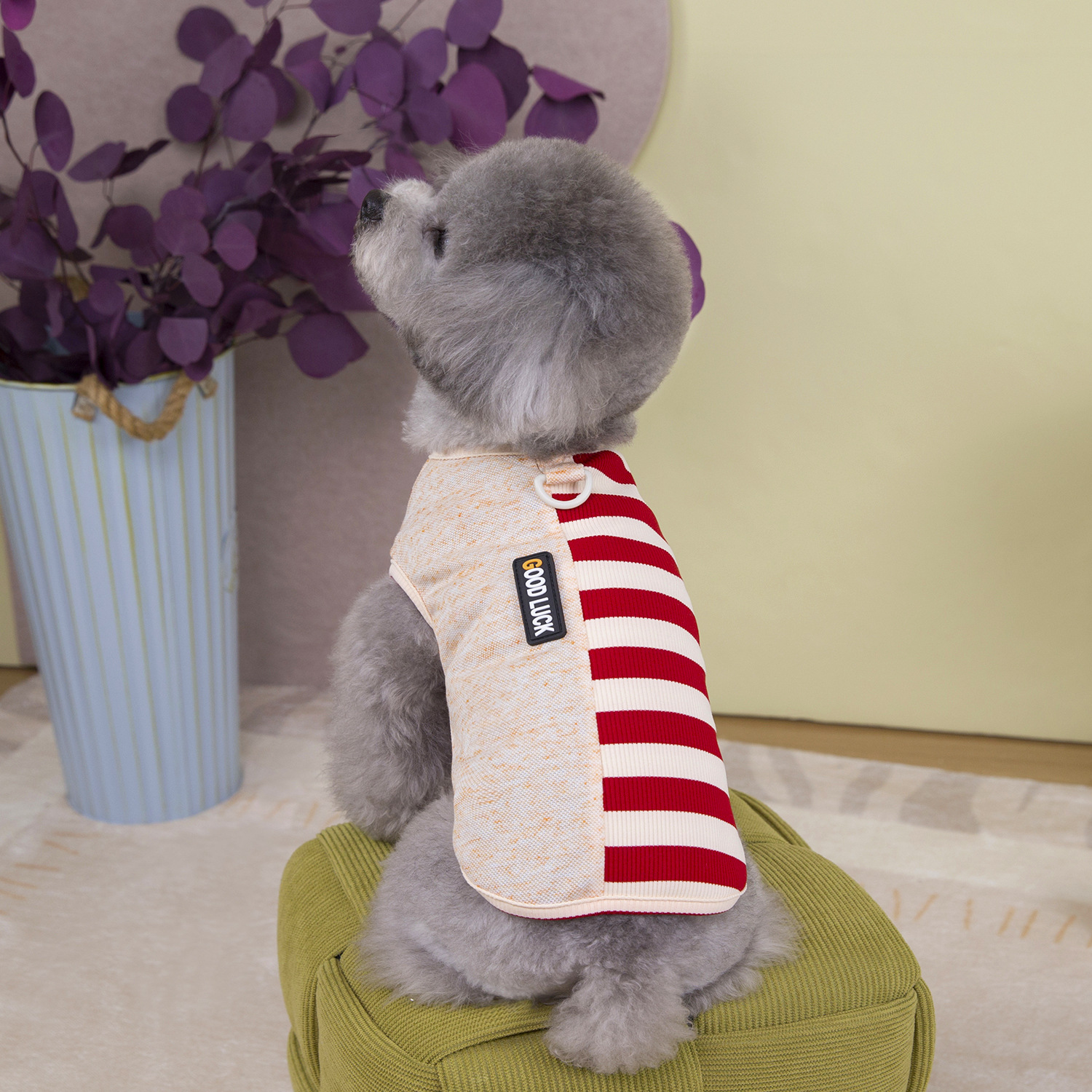 Leisure 3Pack Dog Shirt Vest Double Tone Stripes Dog Clothes for Small Dogs Boy Girl Stretchy Summer Puppy T-Shirts Soft Breathable Sleeveless Tank To