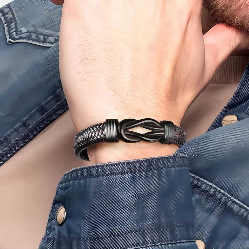 Vntines Day Gifts for Him Birtay Gifts for Man To My Man Gift Bracelets for Man Leather Bracelets for Boyfriend HusbandC250408