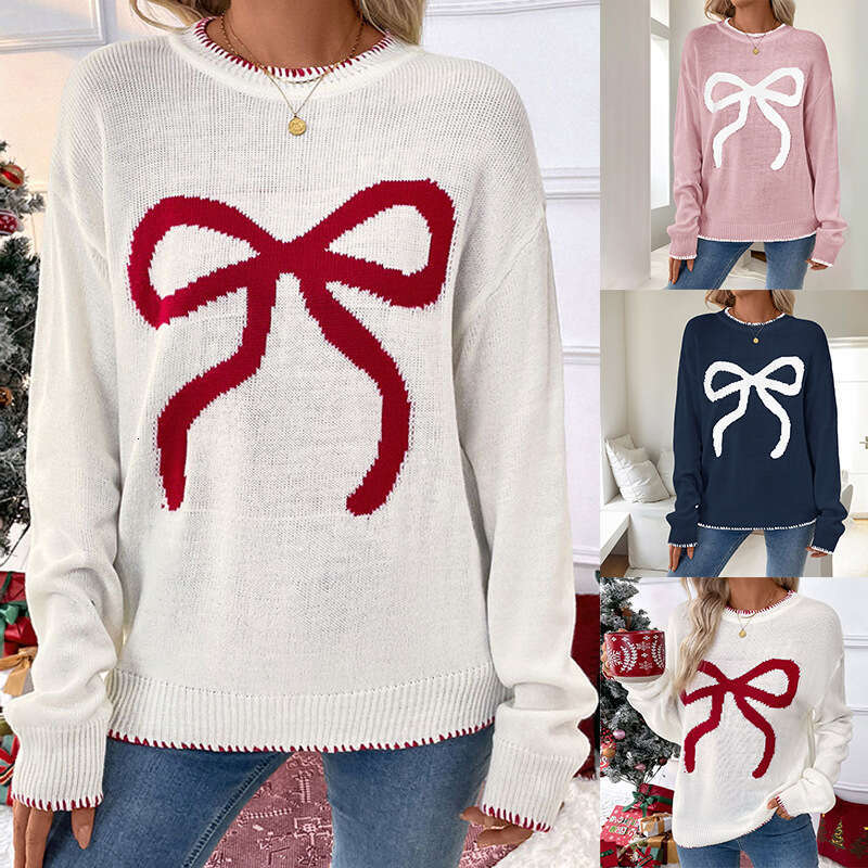 Autumn winter hot items, sweet European and American loose long sleeved round neck Christmas sweater, women's 2025 temperament versatile new tren