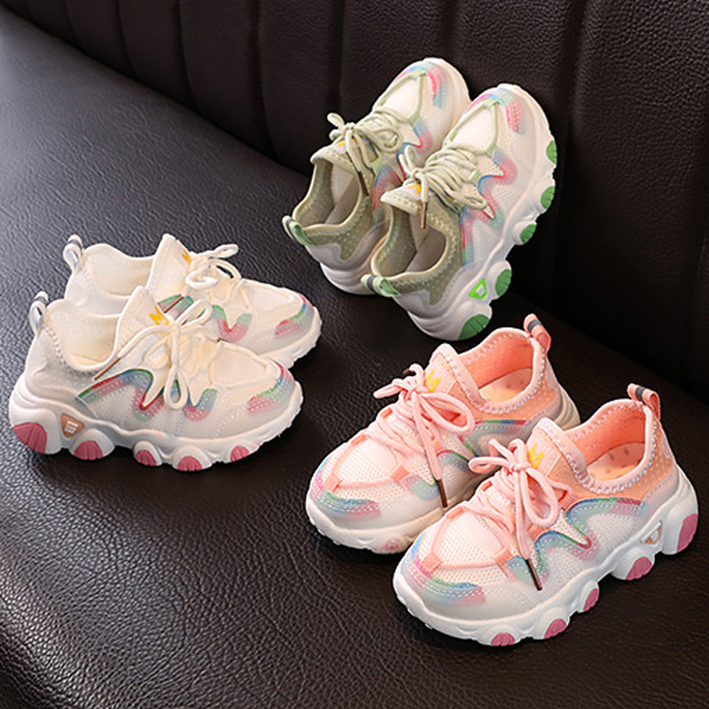 Children's Sports Shoes for Toddlers Boys Girls Little Kids Running Sneakers Kidszworld Mesh Breathable Soft Fashion Classic Casual Shoes Size 21