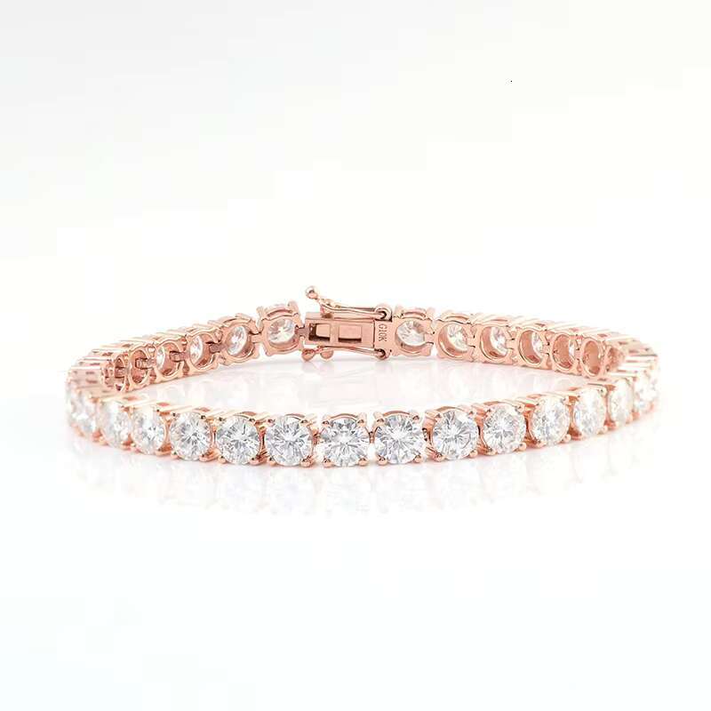 Silver Fine Jewelry Hip Hop Bracelet Charm DEF Moissanite Diamond Tennis Bracelet Men and Women Rap Party Jewelry Fashion