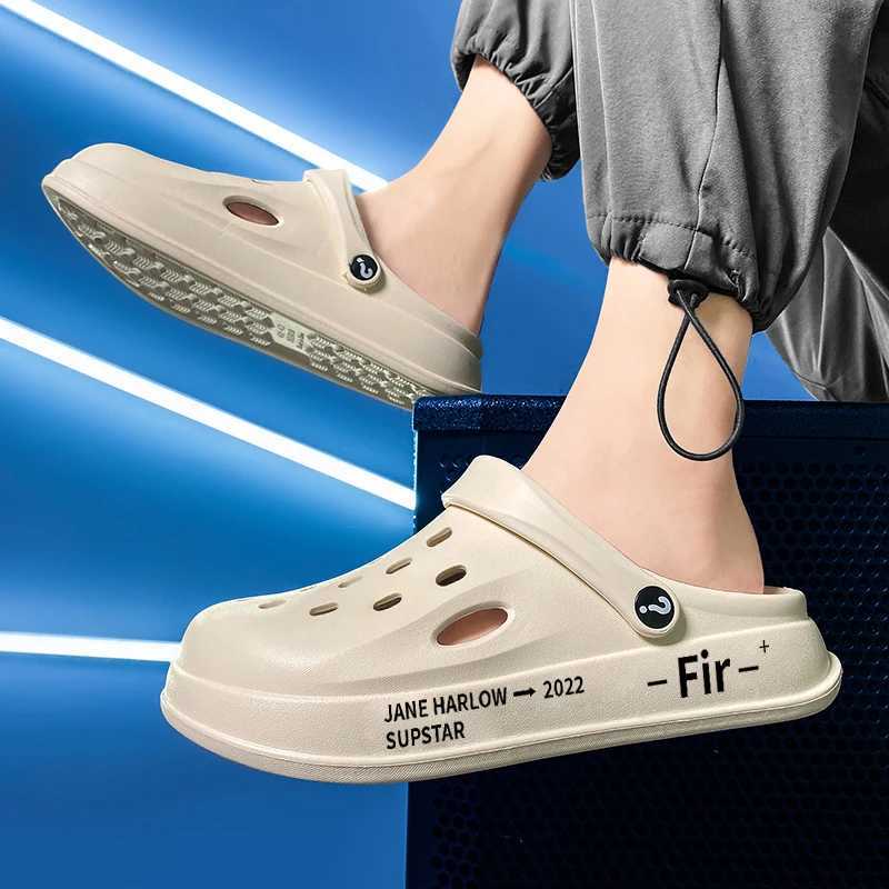 New Arrival Hole Shoes Outdoor Mens Sandals Breathable Lightweight Soft EVA Mens Slippers Mens Garden Shoes Clogs Couple Beach Casual Shoes T250407