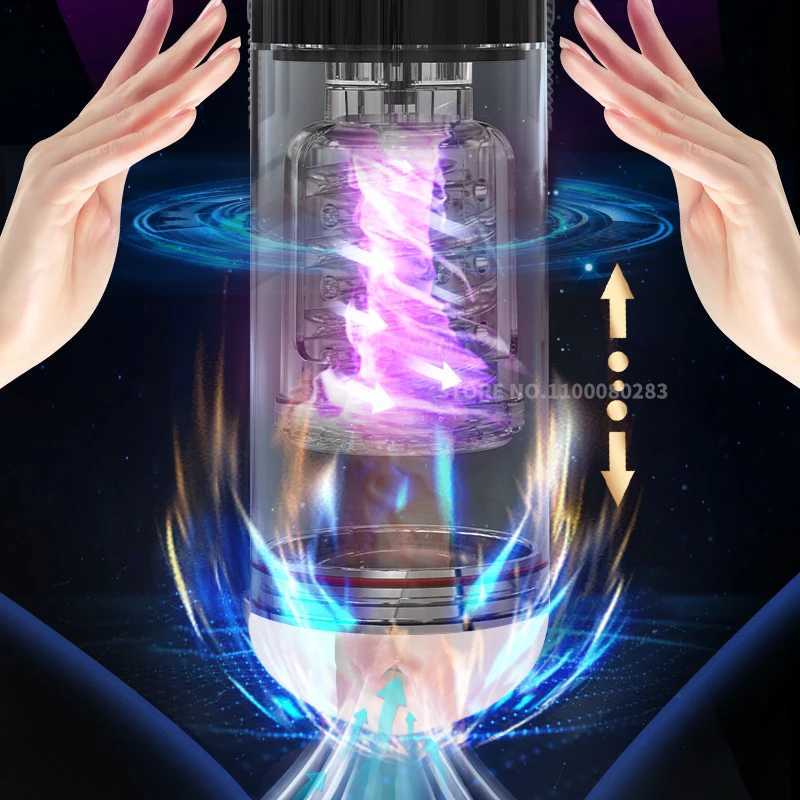 Male automatic suction Telesic rotating Masturbator cup for male oral sex Mane real vaginal suction pocket toy adult 18W250408