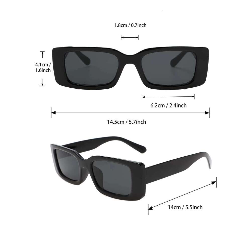 1 PC Unisex Plastic Square Fashion Sunglasses For Beach Play And Daily Photography