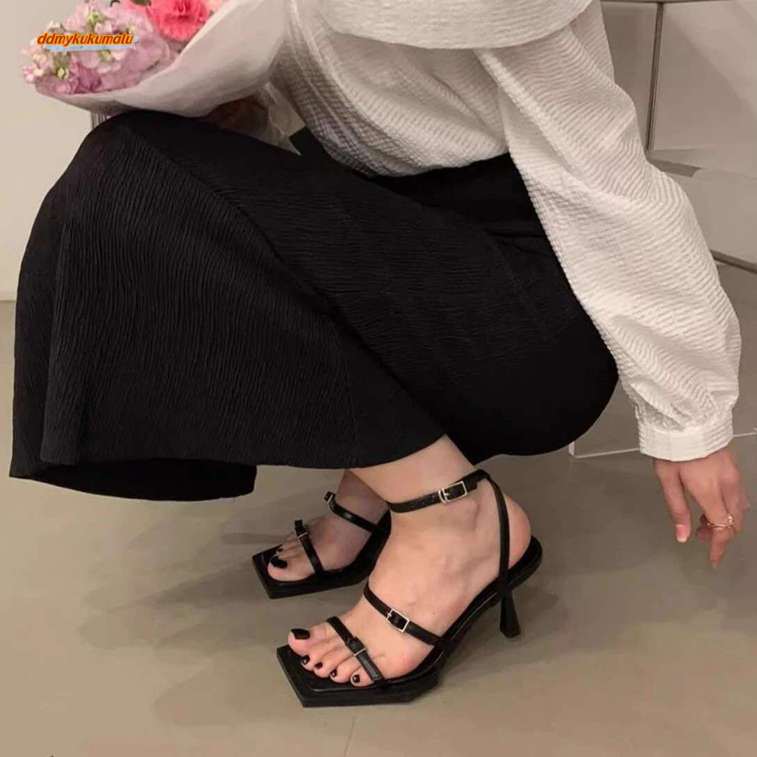 Women's Sandals Stripper Open Toe Ladies Shoes Sier Leather Stiletto Thin Heels Vintage On Offer And Premium Sales Shoe ddmykukumalu
