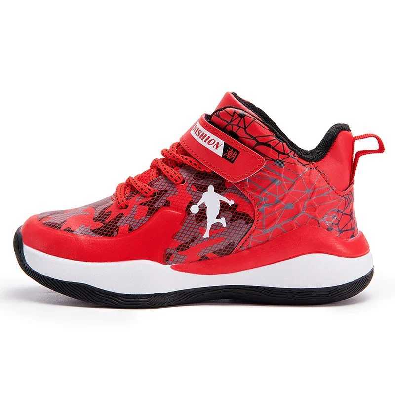 New childrens basketball shoes wearable cushioned sports shoes high Qu original professional waterproof luxury basketball boots W250407
