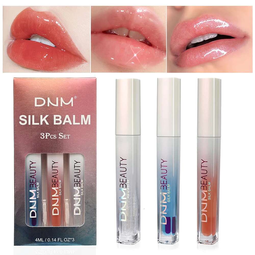 3Pcs/Pack Water Tint Set Highly Pigmented Gloss Lip Plumper Waterproof Non-Sticky Longlasting Women Lips Cosmetics