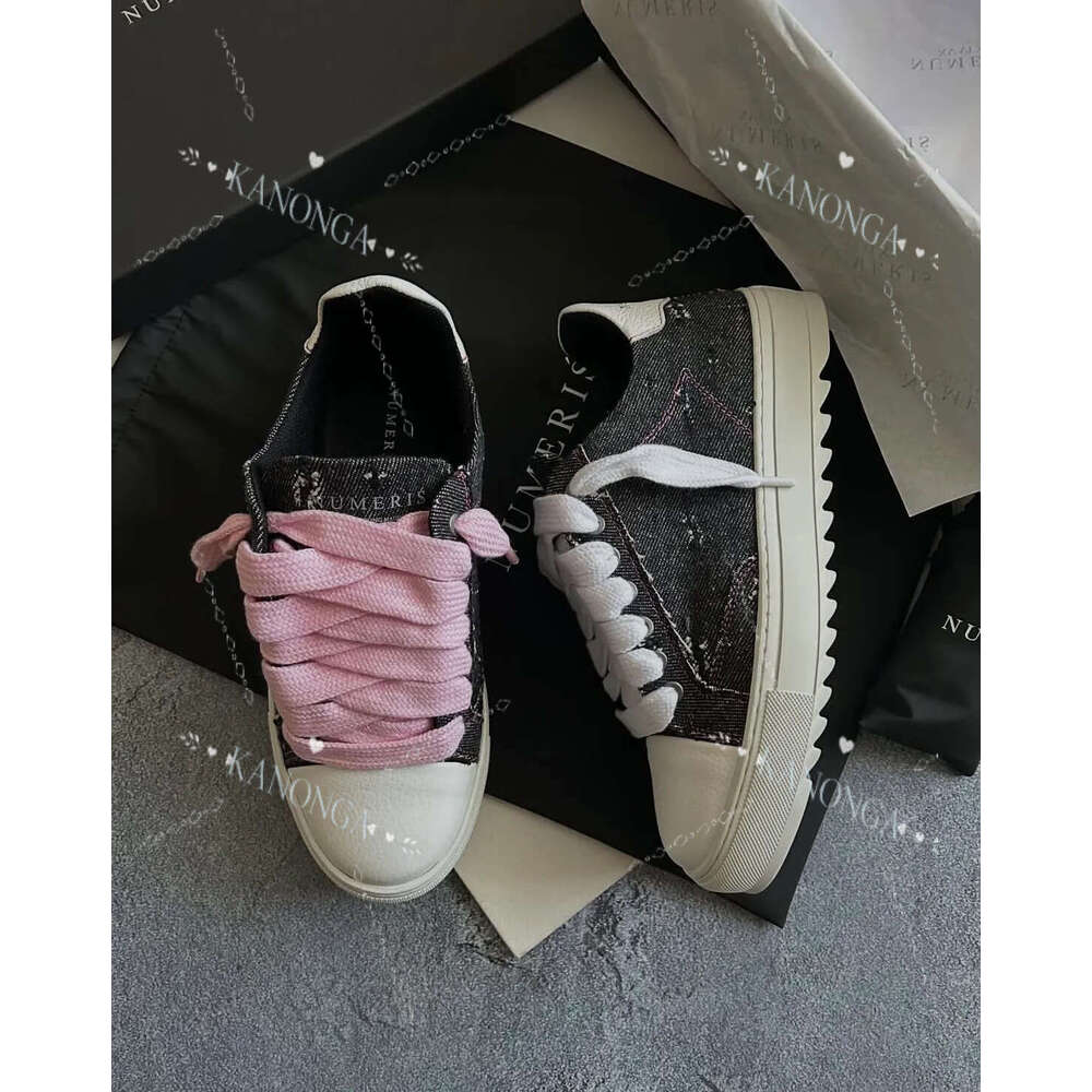 Top Luxury Women Men Numeris Atelier Trainers Leather Toe Cap Thick Rubber Sole Canvas Runner Sport Flexibility Couple Skatebording Eu35-46