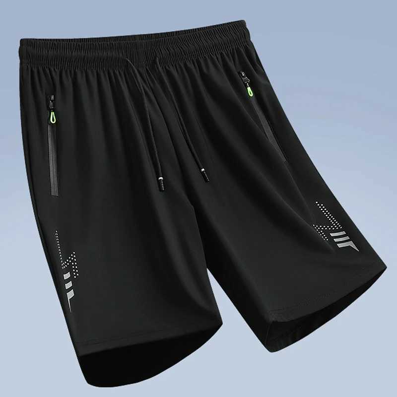 Summer loose sports shorts board shorts outdoor running jogging gym fitness casual shorts mens quick dry bottom black M-4XLXJ250407